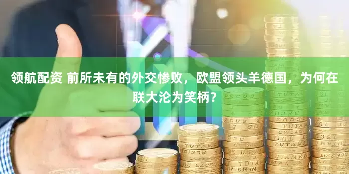领航配资 前所未有的外交惨败，欧盟领头羊德国，为何在联大沦为笑柄？